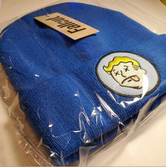 Fallout Dead Vault Boy Blue Beanie New Bethesda - Picture 5 of 6